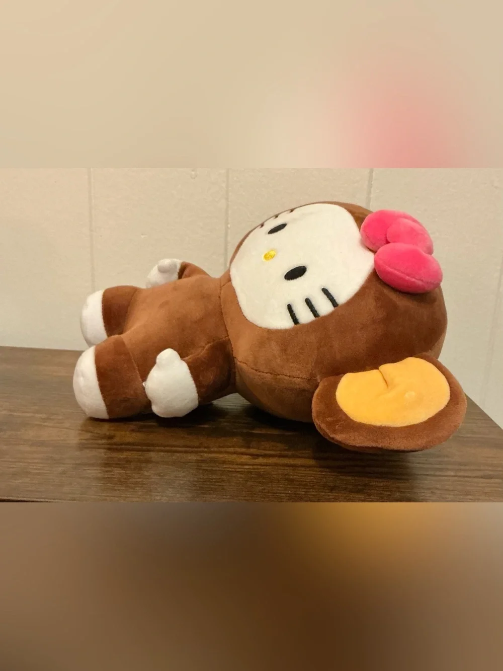 A Adorable Sanrio 2024 Hello Kitty Monkey Suit Stuffed Animal Plush Toy